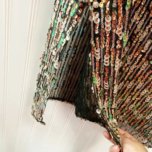 Anthropologie Corey Lynn Size S Calter Sequined Swing Maxi Dress NEW! - Picture 7 of 8